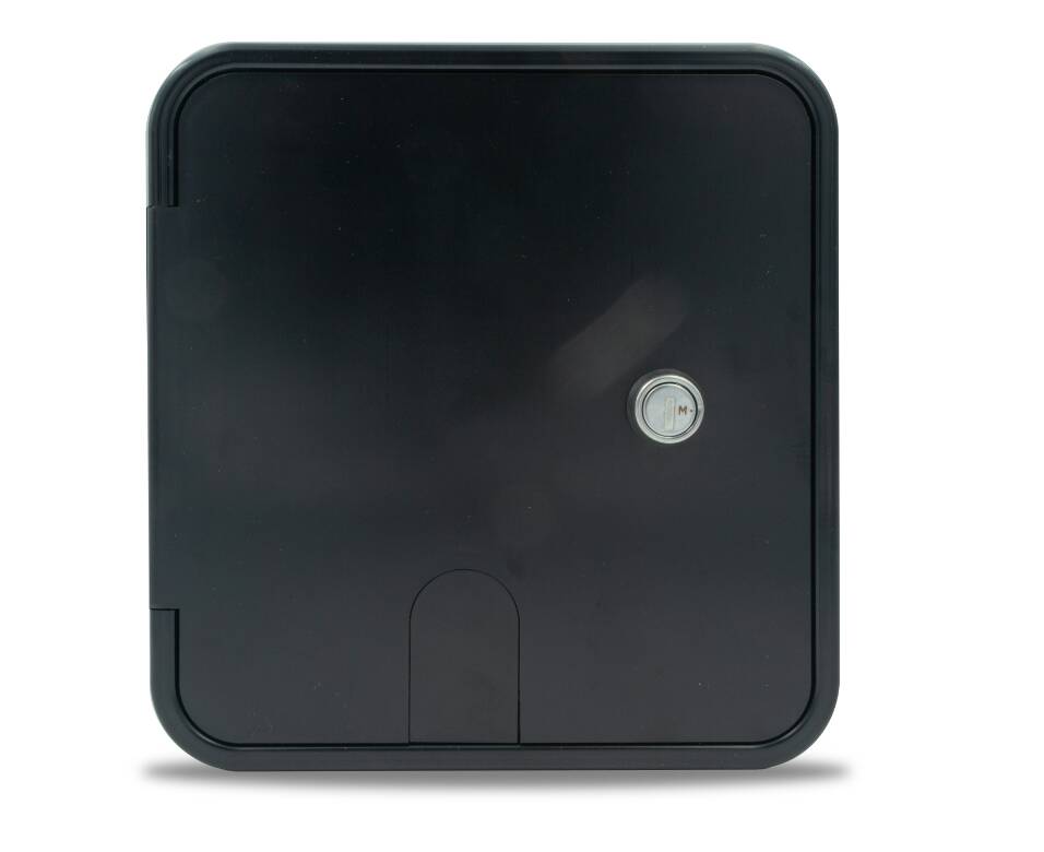 Thetford Large Electric Cable Hatch, Accepts 30/50 Amp Cord, Black • 94338