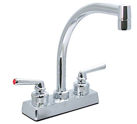 Valterra Chrome Plated Hi-Arc Kitchen Faucet with Levers Handles • PF211307