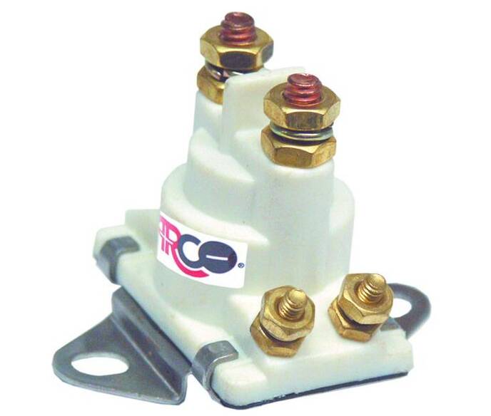 Arco Marine Mercruiser, Mercury Solenoid, Isolated Base, 12V, White Housing • SW064