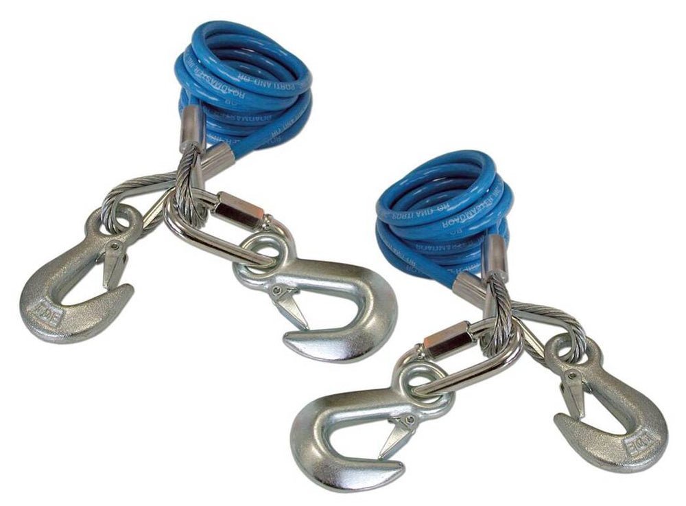 Roadmaster 68" Coiled Double Hook Safety Cables - Pair • 643-2