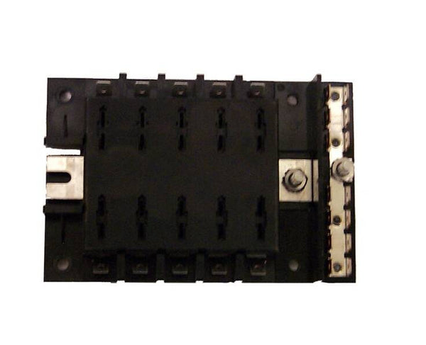 Sierra 160A 10 Gang ATO/ATC Black Polyester Fuse Block with Ground Bus Bar • FS40740
