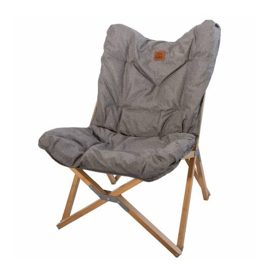 Kuma Outdoor Gear Yoho Bamboo Butterfly Camping Chair – Heather Grey • 860-KM-YBBBC-HG