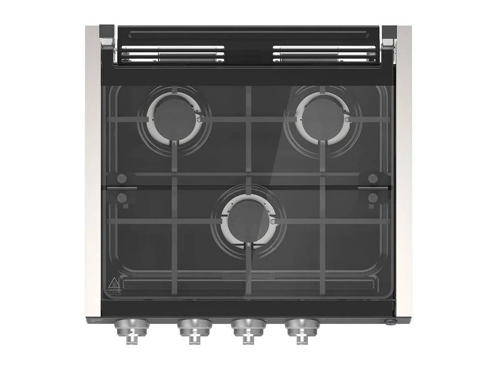 Furrion 3-Burner Gas RV Cooktop with Glass Cover - 20" Stainless Steel • 2021123893