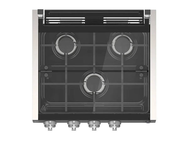 Furrion 3-Burner Gas RV Cooktop with Glass Cover - 20" Stainless Steel • 2021123893
