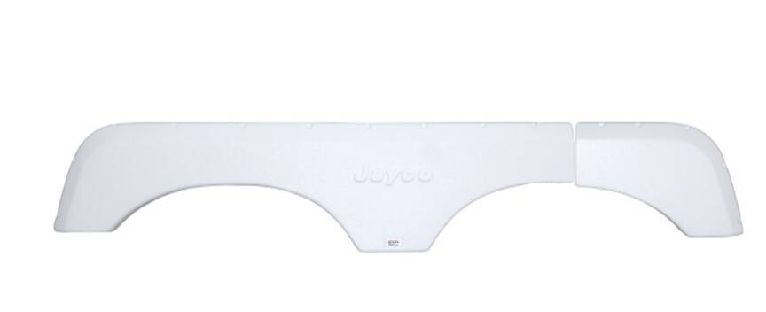 Icon FS2639 66-3/4"L x 11"H (4-3/4" Arch Heigh) Polar White Tandem Fender Skirt with Slide-Out Split for Jayco Eagle Model • 12639