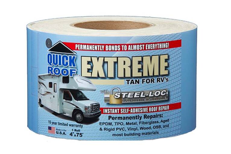 Cofair Products Quick Roof Extreme Multi-Purpose White Roll Tape 4"W x 75'L • UBE475