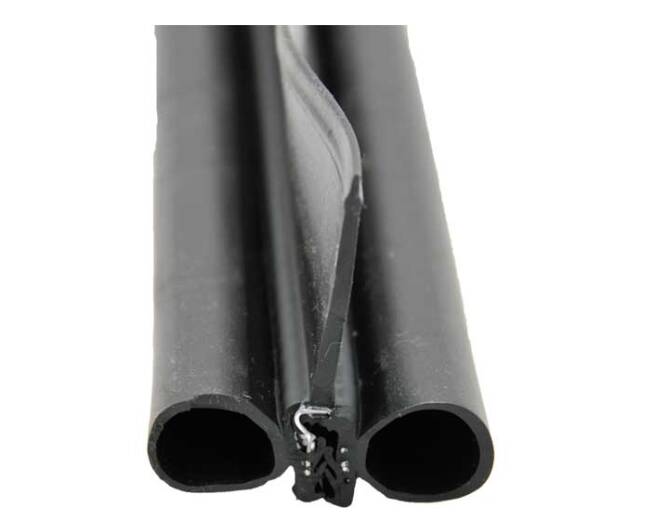AP Products Rubber Door/Window Double Bulb Seal with Wiper 28' Black • 018-478