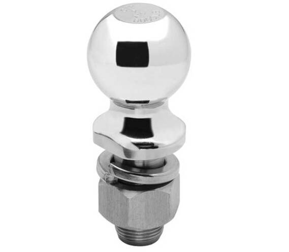 Draw-Tite 2" Trailer Hitch Ball, 6,000 LBS, 1" Shank, Stainless Steel • 63852