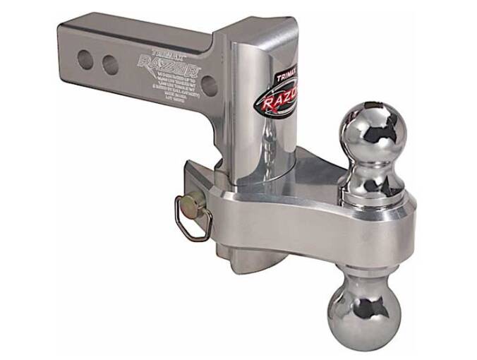Trimax 4″ Aluminum Adjustable Drop Hitch, Pin & Clip • TRZ4ALRP