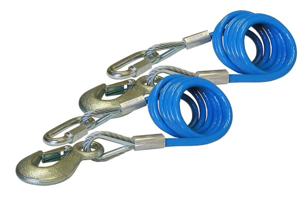 Roadmaster 68" Coiled Single Hook Safety Cables - Pair • 643