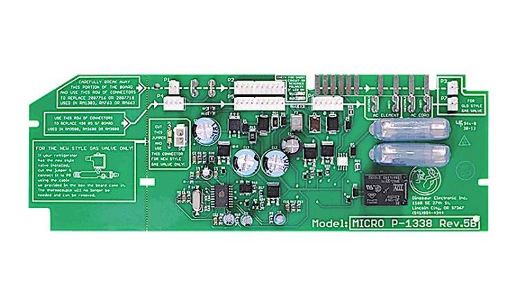 Dinosaur Electronics Refrigerator Replacement Board for Dometic RM3500, 3600, 3800, 663, 763, 1303 • MICRO P-1338 REV 5