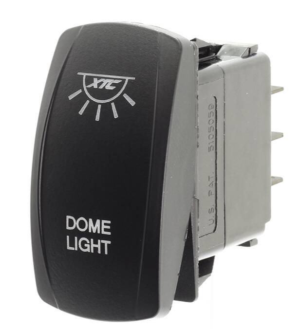 XTC Power Products UTV Dome Lights Rocker Switch, Blue Top/Bottom LED • SW11-BB103009