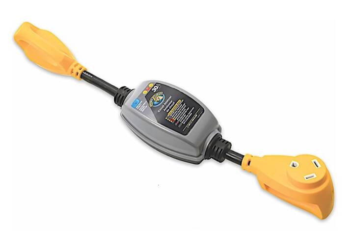 Camco 18" PowerGrip RV 30 Amp Circuit Analyzer Dogbone with Integrated Surge Protection • 55312