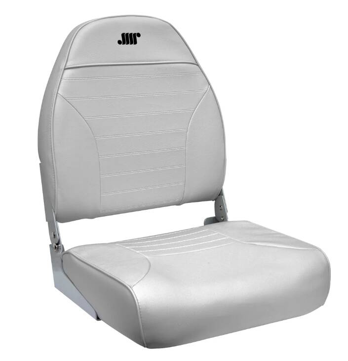 Wise Traditional High Back Fishing Seat, Grey • 8WD588PLS-717