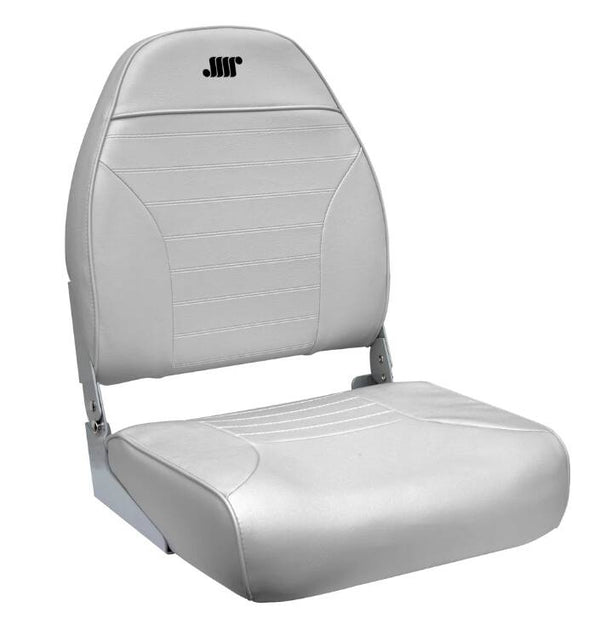 Wise Traditional High Back Fishing Seat, Grey • 8WD588PLS-717