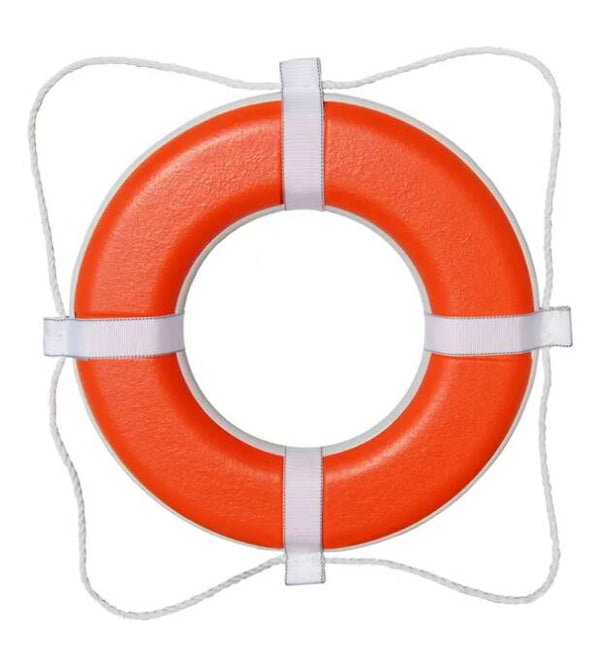 Taylor Made 20" Vinyl Coated Foam Life Ring with White Grab Lines, Orange • 363