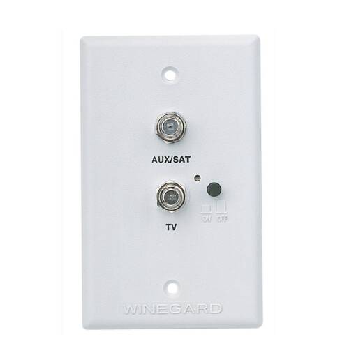 Winegard 12V Antenna Wall Plate Power Supply with Satellite Pass-thru • RV-7542
