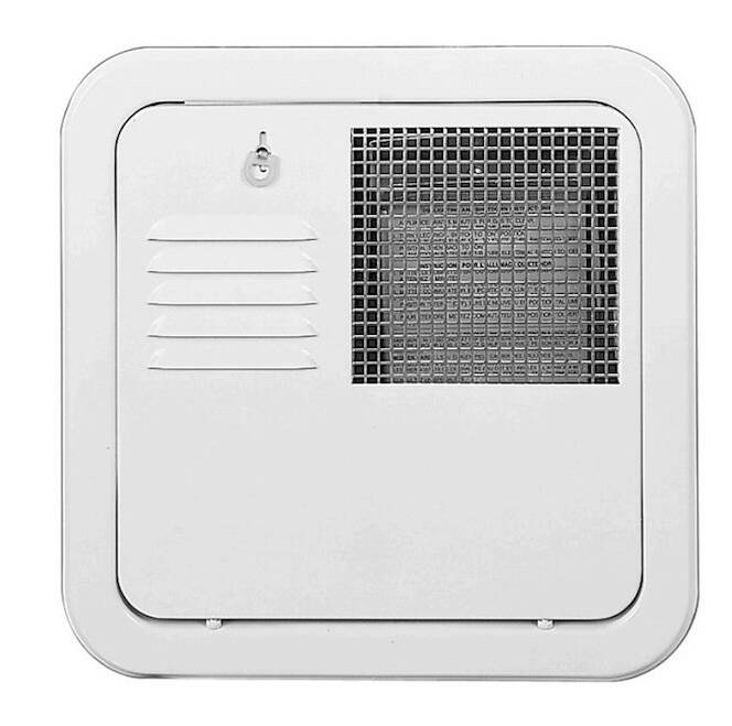 Suburban Water Heater Flush Mount Access Door, 6 Gallon, Polar White • 6255APW