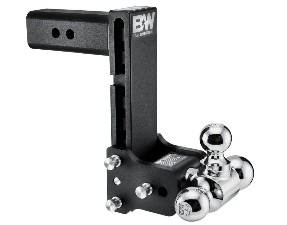 B&W Tow & Stow Adjustable Tri-Ball Mount - 2.5" Receiver - 1 7/8", 2", 2 5/16" Ball - 8.5" Drop • TS20050B