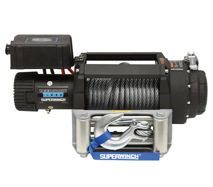 Superwinch Tiger Shark 18000 Lbs 12V Wire Rope Winch • 1518000