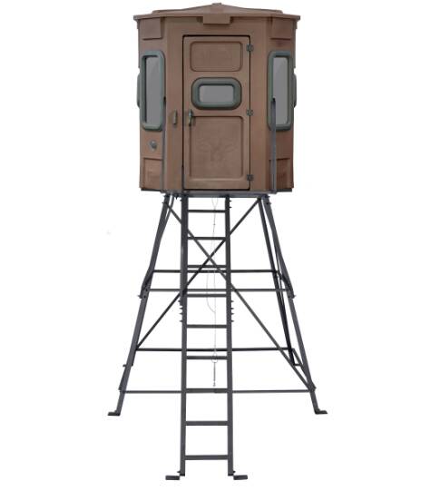 Titan Hunting Blinds Pro Blind Combo Bow & Rifle Combo w/ 8' Tower, Brown • TB-PRO-B-8