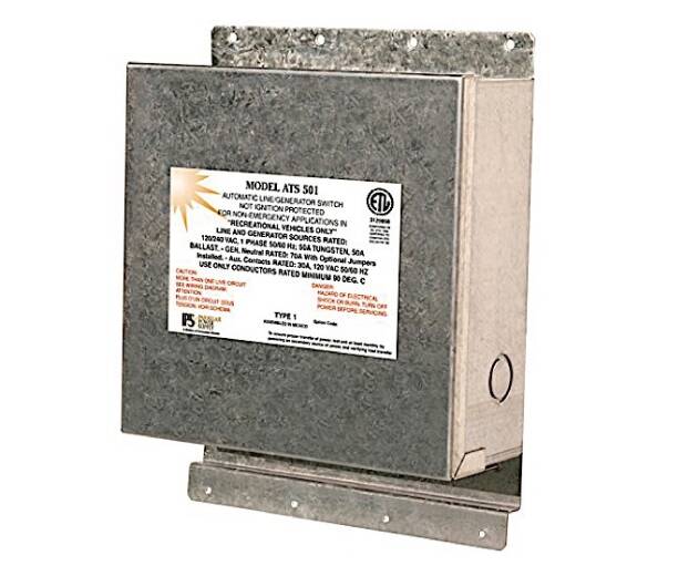 Parallax Power Supply 50 Amp RV Transfer Switch, 120/240VAC • ATS501