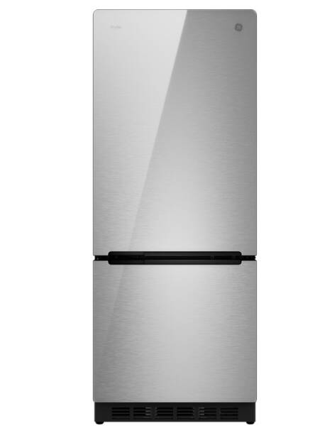 GE Appliances Profile 10.0 cu. ft. 12V DC Bottom Freezer Refrigerator, Stainless Steel • PBV10R5VSS