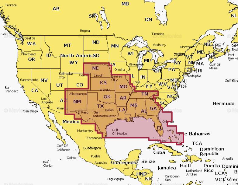Navionics+ U.S. South • 010-C1369-30