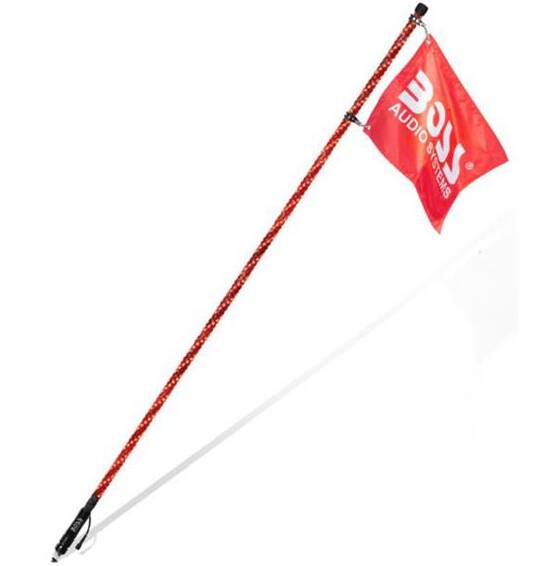 BOSS Audio Systems ATV Whip Antenna - 72", 360 Degree RGB Multi-Color • WP6