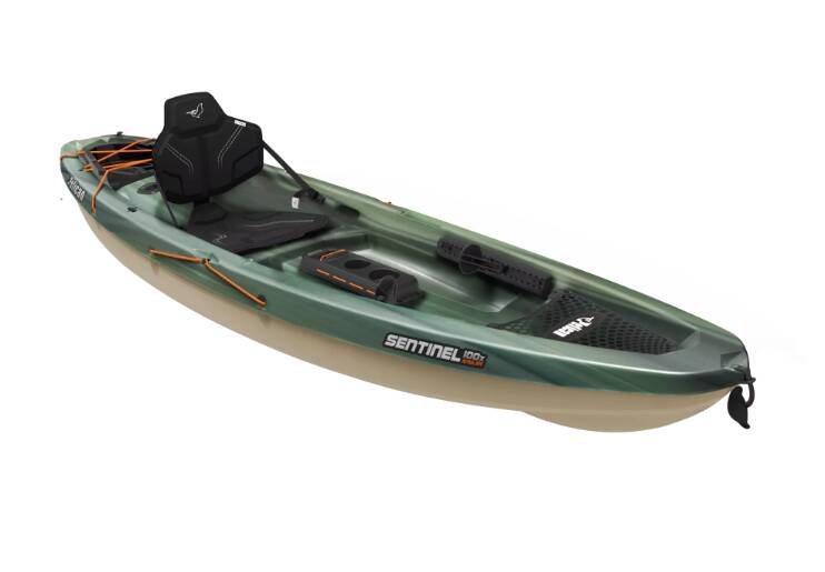 Pelican Sentinel 100X Fishing Kayak, Fade Black Green • MBF10P100