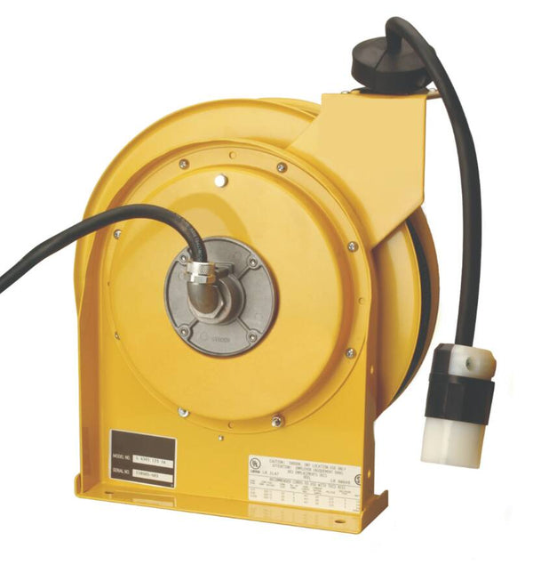 Southwire Electric Heavy Duty Retractable Cord Reel, 125 VAC, 45 ft L Cord, 12/3 AWG Conductor • R112318845