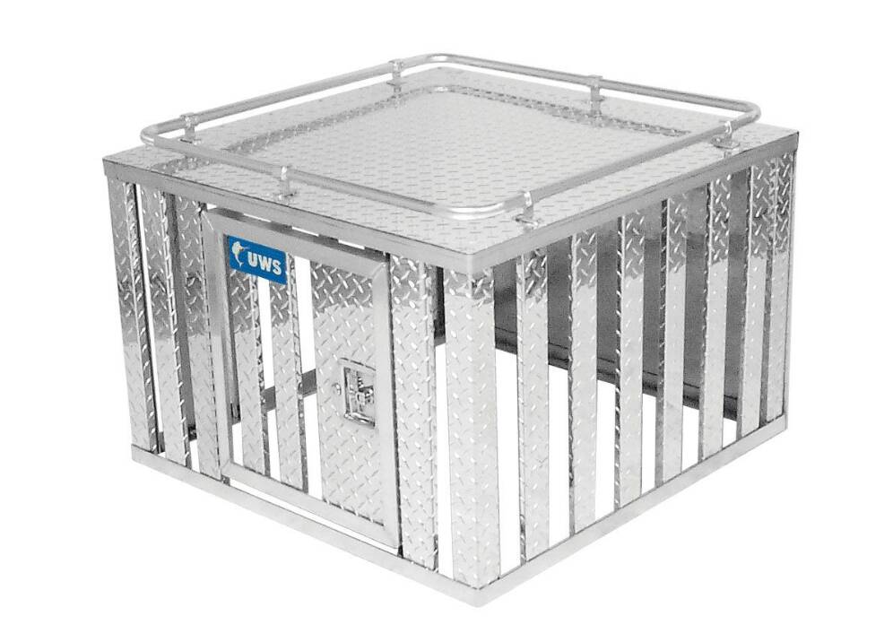 UWS Single-Door Dog Box, Bright Aluminum, 36"x36" • DB-3636