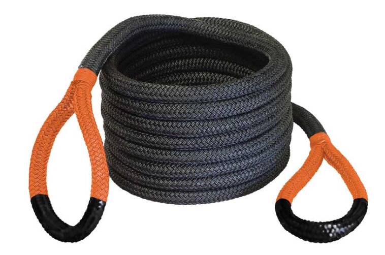 Bubba Rope 30' Black Power Stretch Recovery Rope (Orange Eye) • 176680ORG