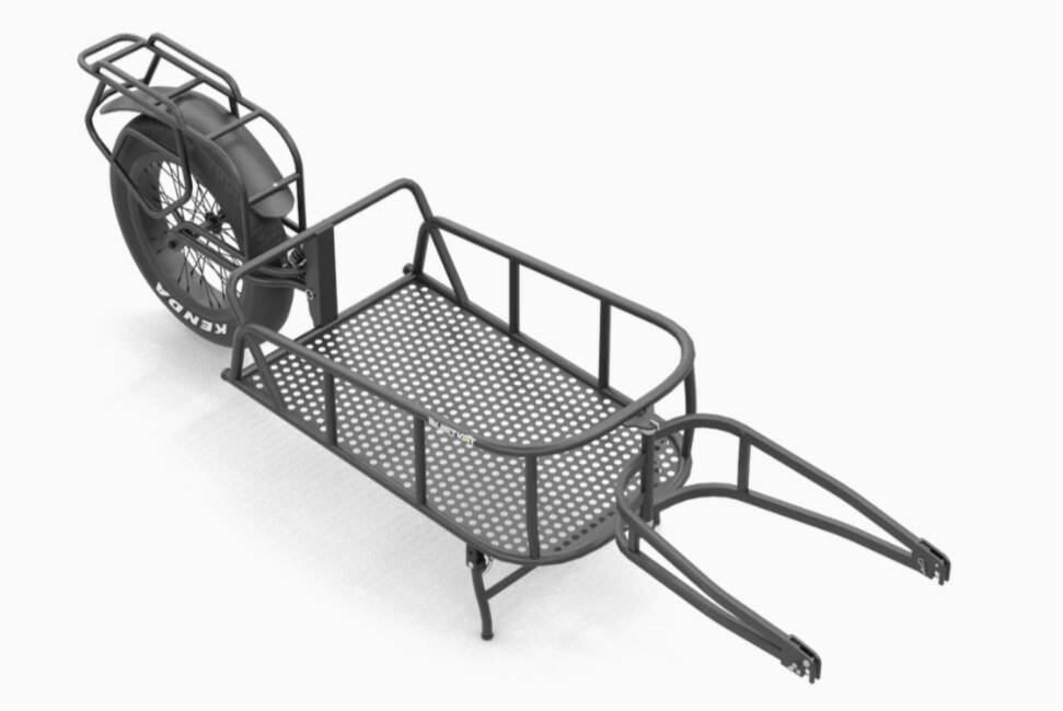 QuietKat All-Terrain Cargo Trailer, Single Wheel, FatTire • 20QKCTSW