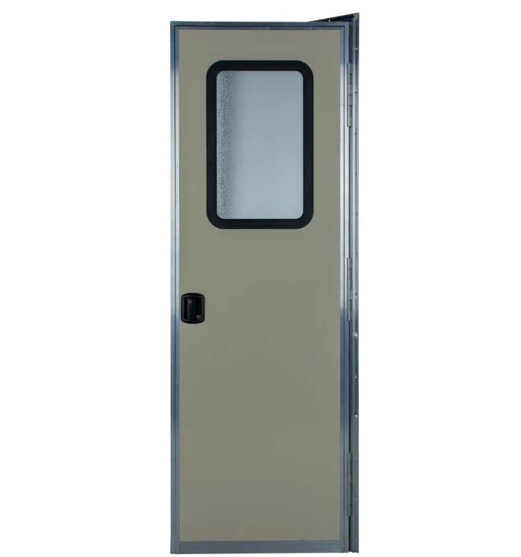 Lippert Right Hinge RV Square Entry Door with Screen Door - 26" x 70", Off White • V000350944