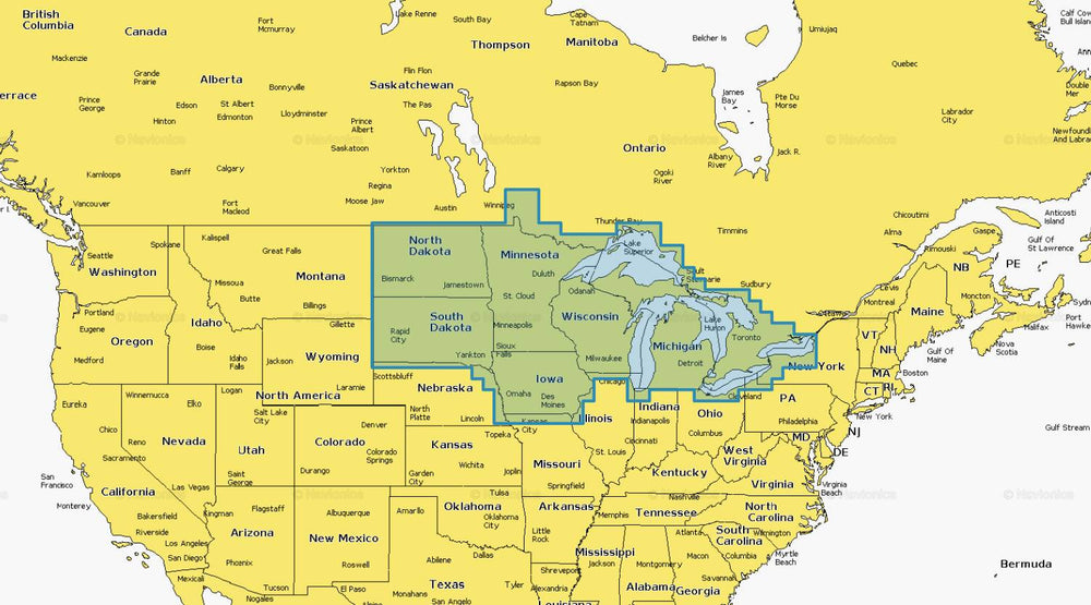 Navionics+ U.S. North & Great Lakes • 010-C1368-30