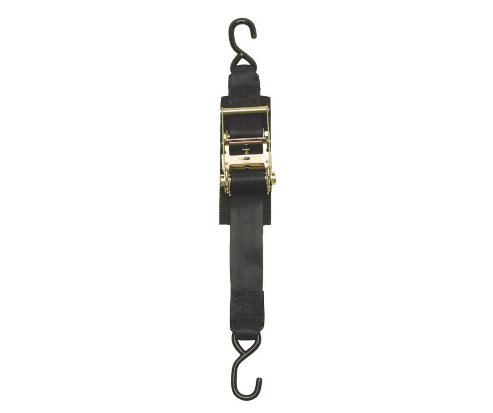 BoatBuckle Heavy-Duty Ratchet Transom Tie-Down Straps with Hook Ends, 2' x 2", Pair • F14206