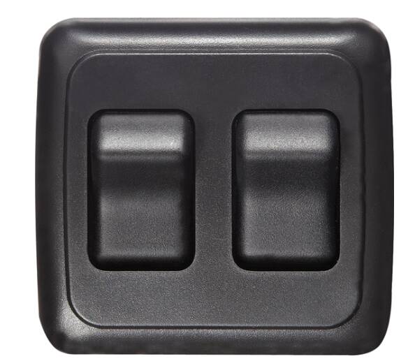 RV Designer DC SPST Double Contoured Rocker Switch - Black • S523