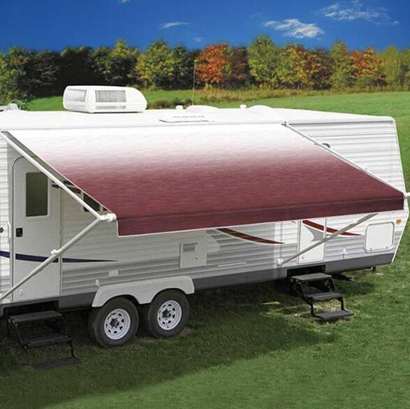 Carefree RV Awning Vinyl Fabric 19'-2" - Burgundy Shale Fade With White Weatherguard • JU206A00