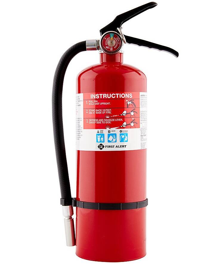 First Alert Rechargeable Heavy Duty Plus Fire Extinguisher UL rated 3-A:40-B:C • PRO5