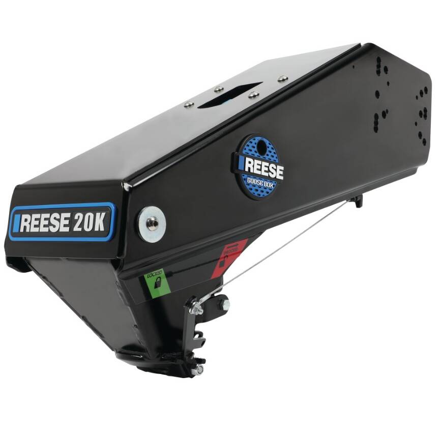Reese Goose Box 5th Wheel Pin Box, Air Ride 20,000 lbs, Fits Lippert (1621, 1716, 0719, Rhino), Fabex PB 600 Series • 94920