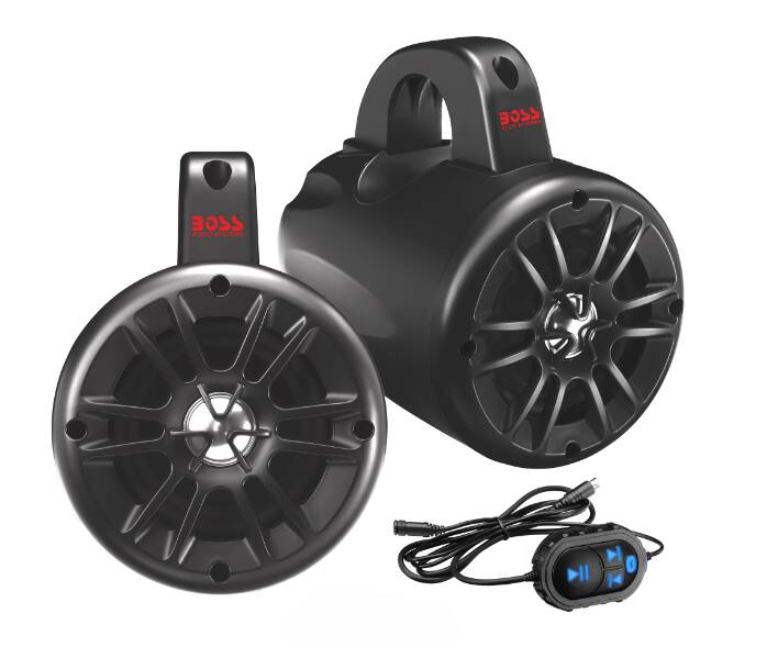 BOSS Audio Systems Waketower Speaker System - Bluetooth, 500 Watts, 4" Woofer, Pair • BM40AMPBT
