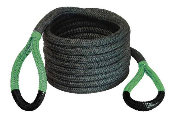 Bubba Rope 30' Black Power Stretch Recovery Rope (Green Eye) • 176680GRG