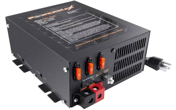 PowerMax AC to DC Converter 110/120 VAC to DC 0-12 Volt 75Amp, Battery Charger with 3 Stage Smart Charging Mode • PM3-75LK