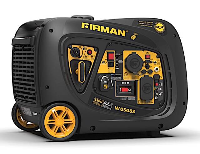 Firman 3300-Watt Whisper Series Portable Inverter Generator - Recoil/Electric/Remote Start, Gasoline • W03083