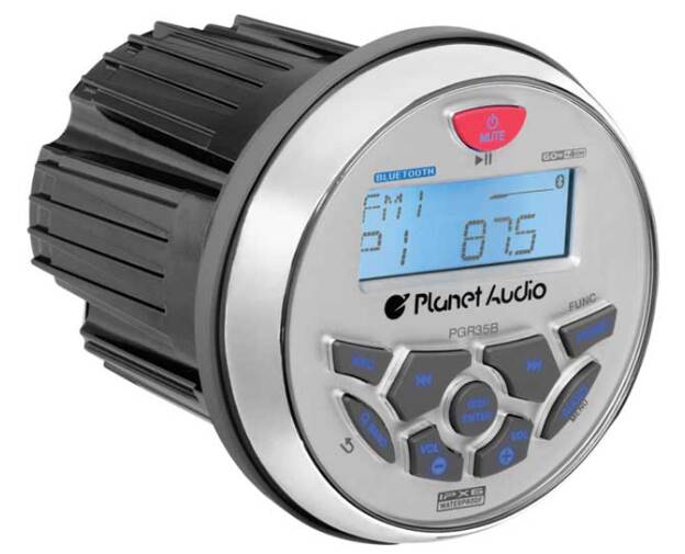 Planet Audio Marine Gauge Digital Media AM/FM Bluetooth Stereo • PGR35B