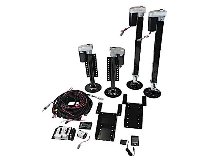 Lippert Ground Control 3.0 5th Wheel RV Leveling System With Touchpad and Remote - 4 Point Set • 358590