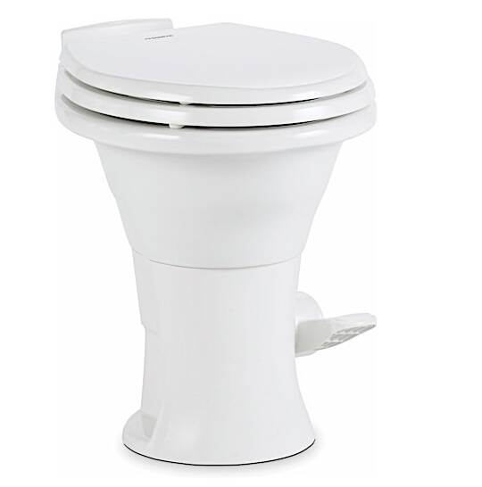 Dometic 310 Series Round Ceramic Standard Height RV Toilet - White • 302310081