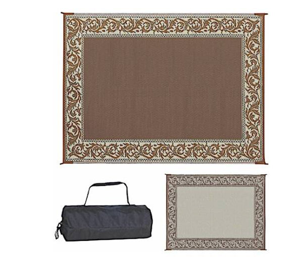 Ming's Mark Stylish Camping 9 ft. x 12 ft. Classical Mat - Brown/Beige • RA7
