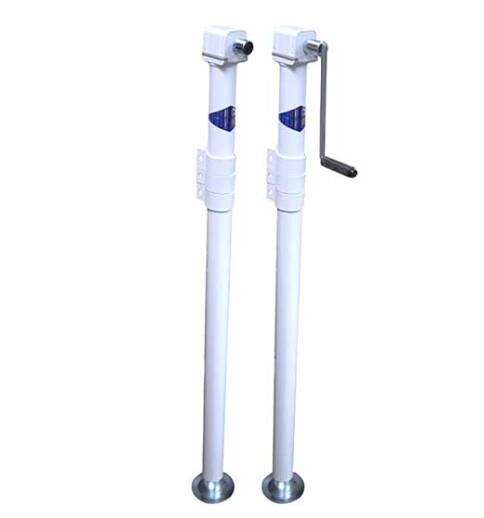 Rieco-Titan Four Corner Mechanical Jack , C-Ring Clamp Mount, White, Set of 2 • 44321